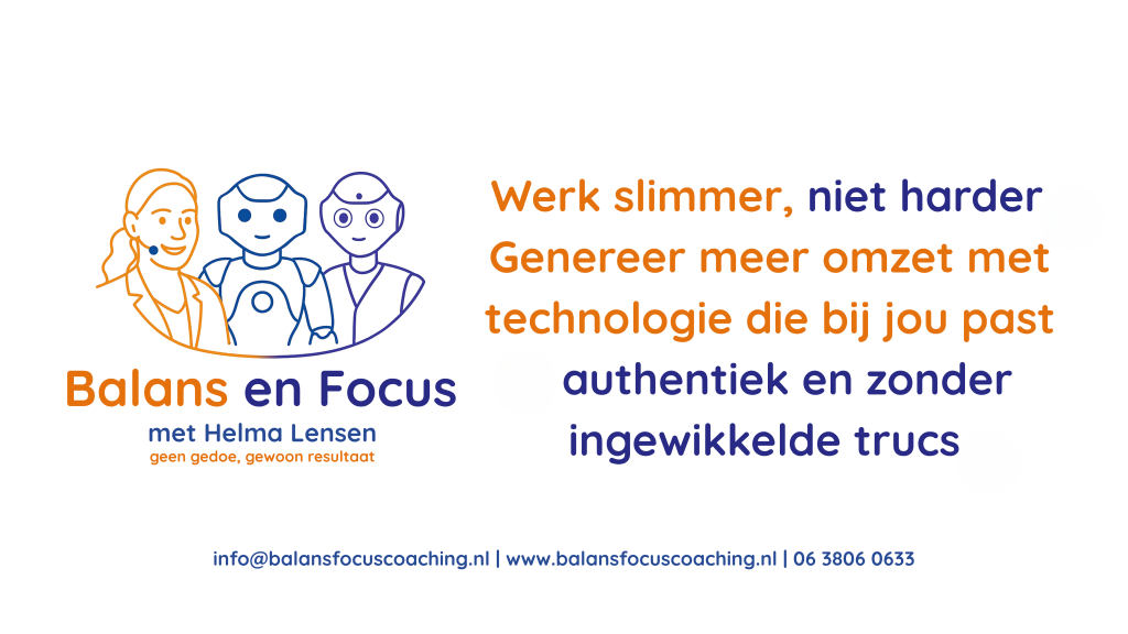 Balans en Focus, werk slimmer niet harder Balans en Focus, werk slimmer niet harder