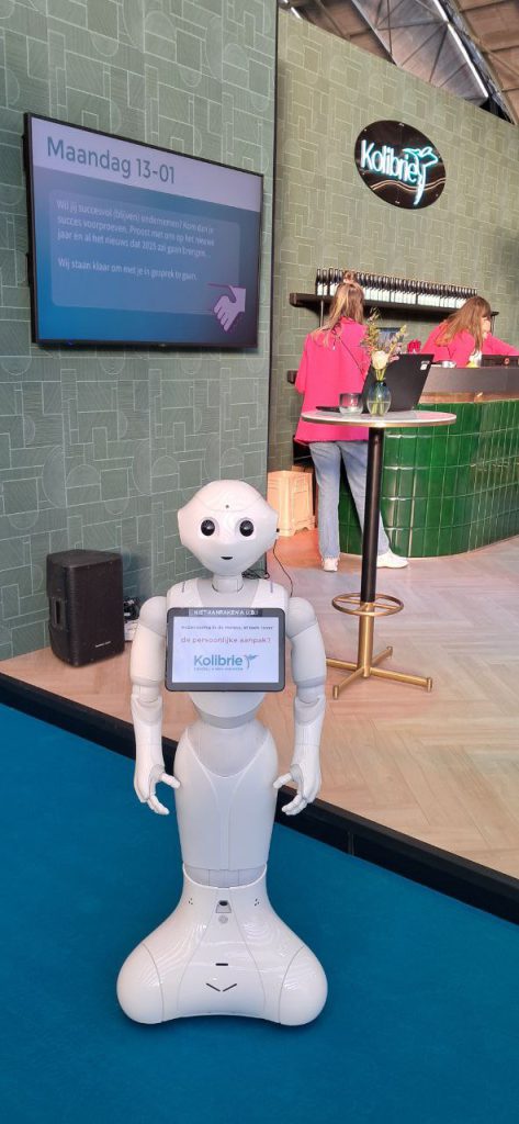 Pepper robot op uw beursstand Pepper robot op uw beursstand